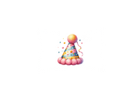 Thumbnail for Pastel Party Hat Throw Pillow | Watercolor Birthday Celebration Decorative Pillow | Kids Room Gift