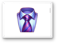 Thumbnail for Purple Striped Necktie Wall Art | Classy Dress Shirt Illustration Print | Office Gentleman Gift