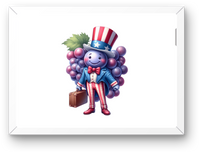 Thumbnail for Patriotic Grape Character Wall Art | Uncle Sam Fruit Print | 4th Of July Home Gift