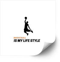 Thumbnail for Basketball Is My Lifestyle Minimalist Sports Dunk Vinyl Sticker Decal