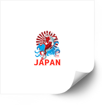 Thumbnail for Japan Koi Fish Rising Sun Vintage Y2K Japanese Art Vinyl Sticker Decal