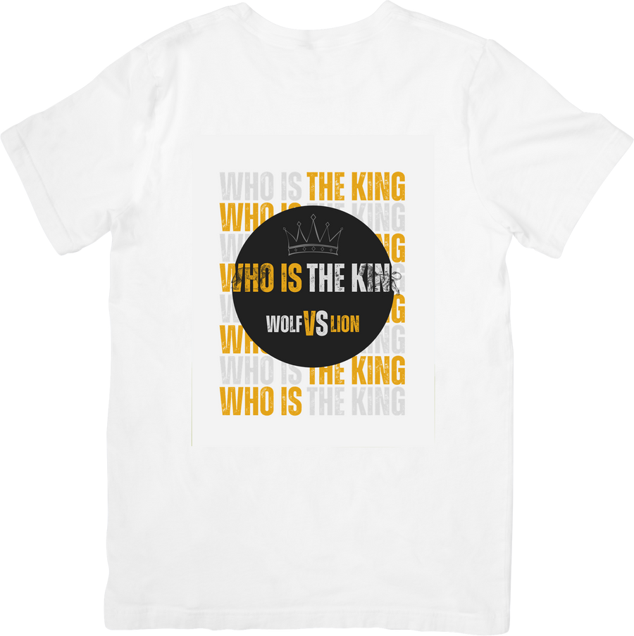 Wolf Vs Lion Who Is The King Retro Streetwear Bold Graphic Tee