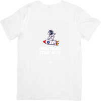 Thumbnail for Everything Starts With A Small Step Astronaut Motivational Rocket Graphic Tee