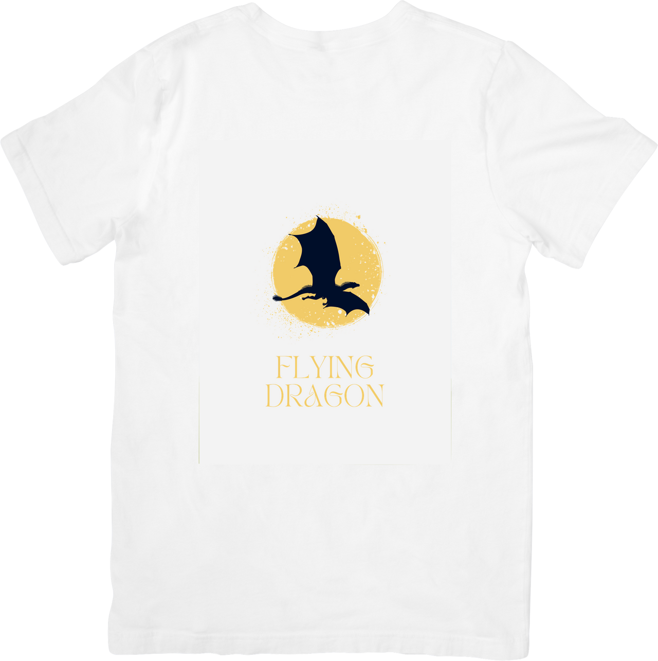Flying Dragon Golden Moon Fantasy Silhouette Graphic Tee Dragon Lover Gift
