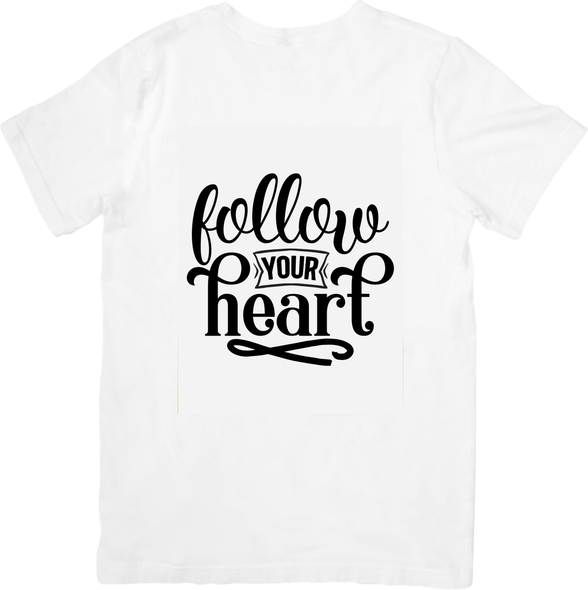 Follow Your Heart T-Shirt | Inspirational Script Graphic Tee | Motivational Quote Gift
