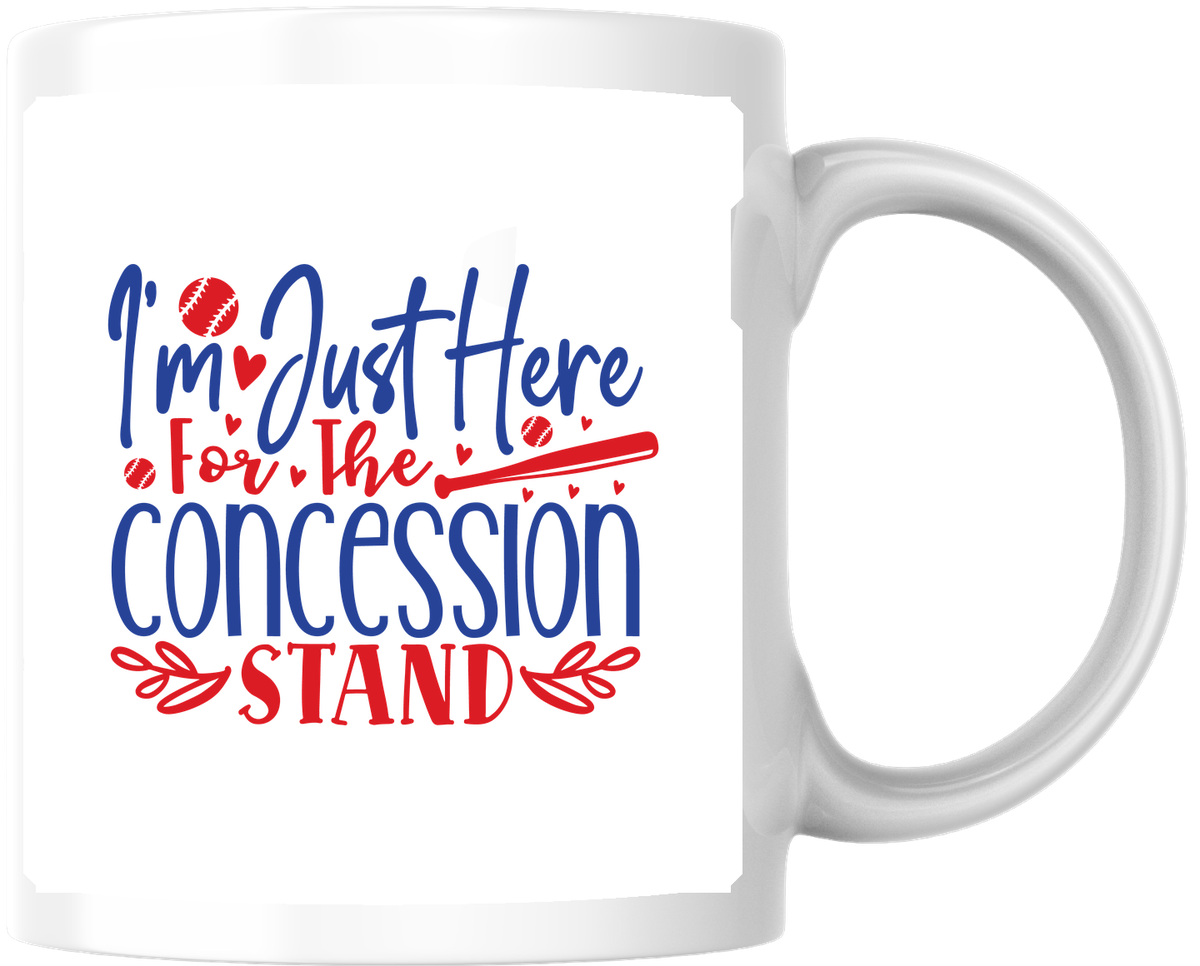 Concession Stand Baseball Mug | Funny Patriotic Sports Coffee Mug | Baseball Mom Gift