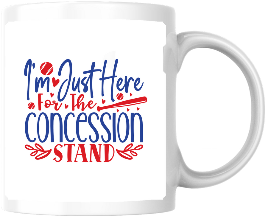 Concession Stand Baseball Mug | Funny Patriotic Sports Coffee Mug | Baseball Mom Gift