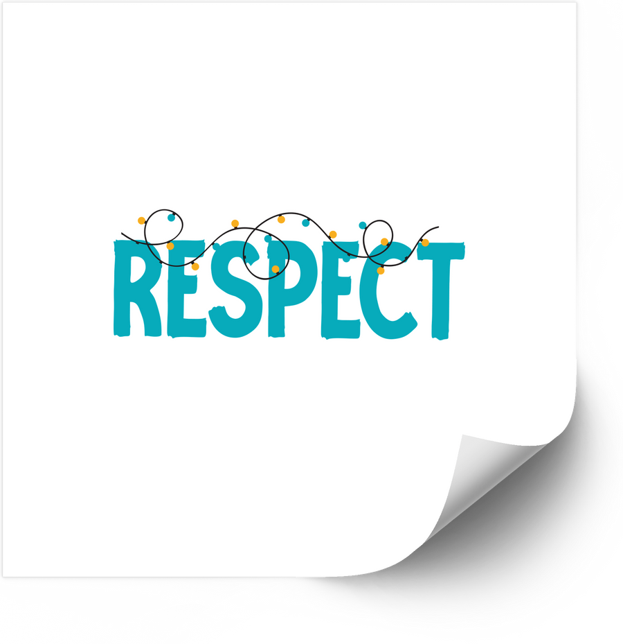 Respect Minimalist Motivational Word Art Vinyl Sticker Decal