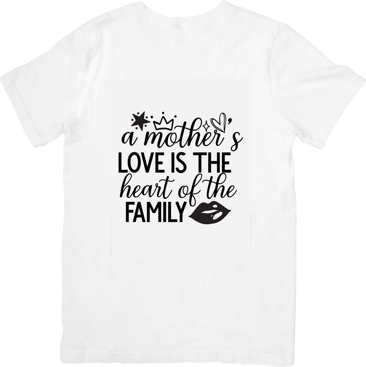 A Mothers Love Is The Heart Of The Family Minimalist Mothers Day Graphic Tee