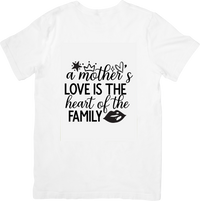 Thumbnail for A Mothers Love Is The Heart Of The Family Minimalist Mothers Day Graphic Tee
