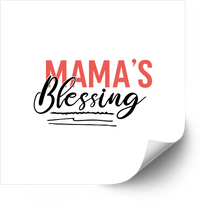 Thumbnail for Mamas Blessing Bold Patriotic Red Black Script Mom Vinyl Sticker Decal