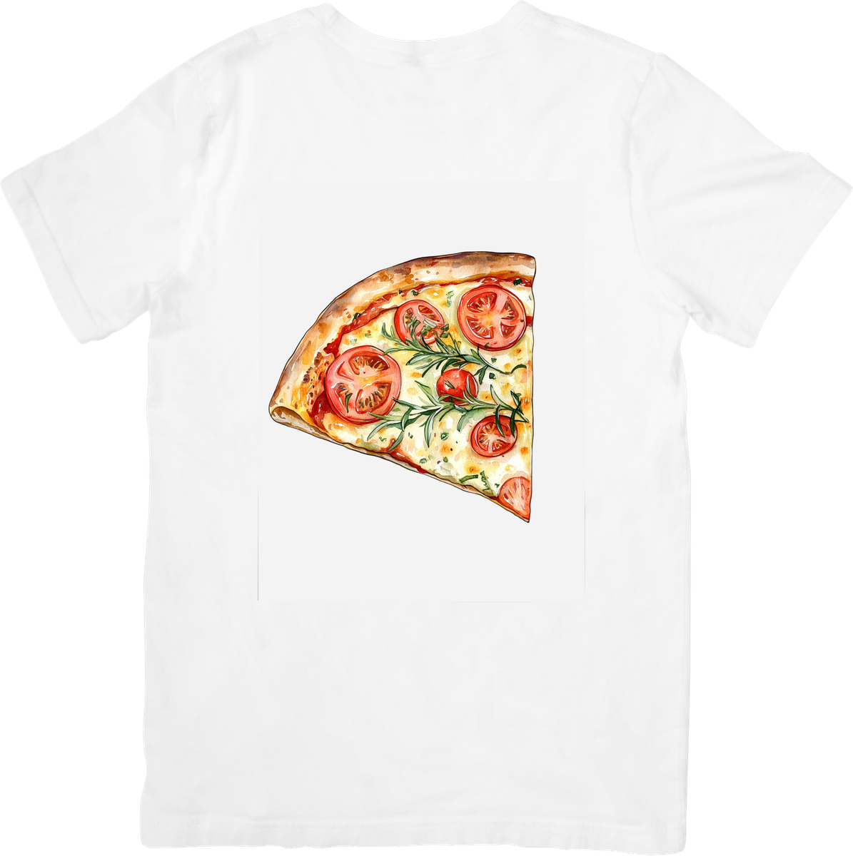 Watercolor Pizza Slice T-Shirt | Cheesy Tomato Foodie Graphic Tee | Pizza Lover Gift