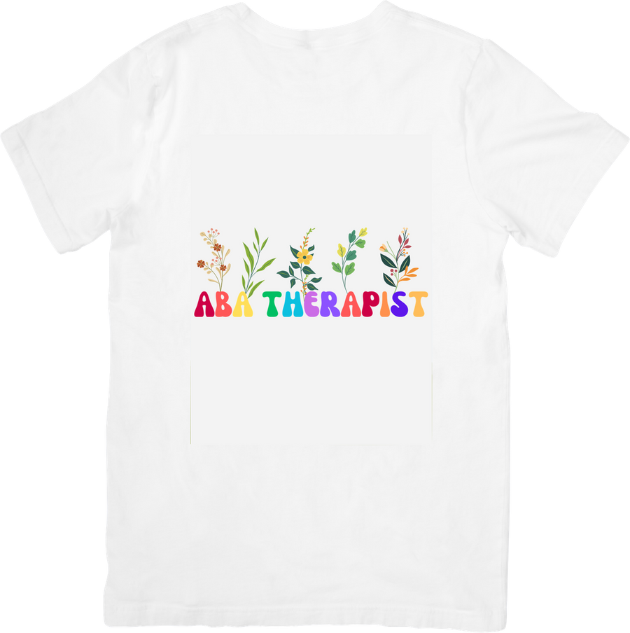 ABA Therapist Wildflower T-Shirt | Colorful Floral Rainbow Graphic Tee | Therapy Appreciation Gift
